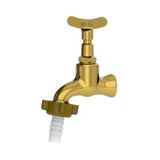 Torneira Jardim Curta Amarela 1/2&#39;&#39; - Metal Amarelo Dn15 - Linha Standard 1128