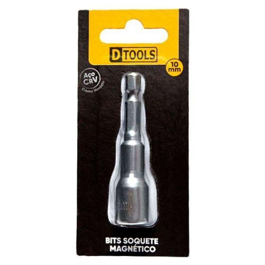 Bits Soquete Magnético 10mm Cromo Vanádio 65mm - Dtools - Parafusadeiras E Trabalhos Manuais - imagem 3