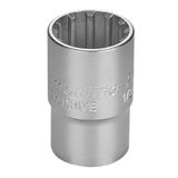 Soquete Techdrive Aço Cromo Vanádio 21mm - Encaixe 1/2 Tramontina Pro Tramontina