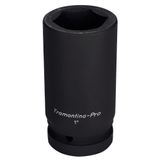 Soquete De Impacto Sextavado Longo Em Aço Cromo Molibdênio 37 Mm - Encaixe 1&#39;&#39; Tramontina Pro Tramontina