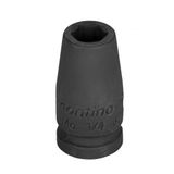 Soquete Impacto Sextavado Aço Cromo Molibdênio 8mm - Encaixe 1/4&#39;&#39; Tramontina