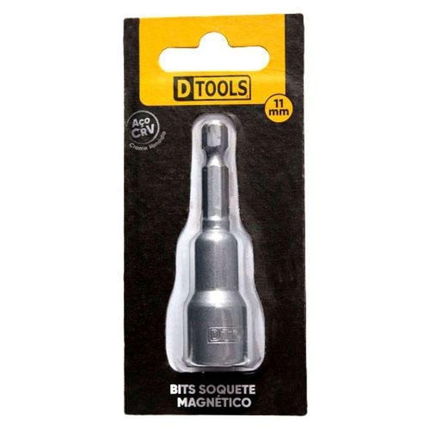 Bits Soquete Magnético 11mm Cromo Vanádio Dtools 65mm Parafusadeiras Interchangeable Hex Shank 1/4 - imagem 3