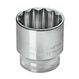 Soquete Estriado 1/2&#39;&#39; 8mm Tramontina - Aço Cromo Vanádio - Acabamento Cromado