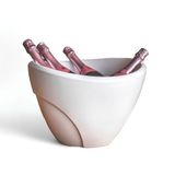 Balde De Gelo Elegante Para 4 Garrafas 13l Com Parede Dupla Branca, Ideal Para Manter Suas Bebidas Geladas Em Qualquer Ocasião!
