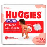Fralda Pants Roupinha HUGGIES Proteção Acolchoada XG 24 Unidades