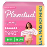 Roupa Íntima Plenitud Femme para Incontinência P/M-16 Unidades
