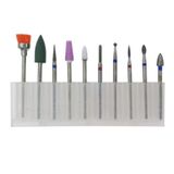 Kit 10 Brocas Diamantadas Profissional Manicure Alongamento