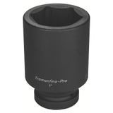 Soquete De Impacto Sextavado Longo Em Aço Cromo Molibdênio 75 Mm - Encaixe 1&#39;&#39; Tramontina Pro Tramontina