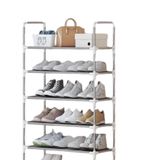 Estante Organizador Inox 5 Prateleiras Sapateira 15 Pares Lavanderia Rack Multiuso Bandeja Banheiro Compacta