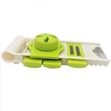 Kit Ralador Mandolim Inox Com Pote Slicer Nicer 5 Em 1 Faiador Cortador Queijos Frutas Legumes