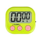 Timer Digital Temporizador De Cozinha Contagem Regressiva Cronômetro Com Imã Magnético Alarme Verde