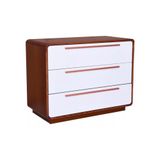 Cômoda Infantil Evolutiva Redonda Cor Branca Com Madeira Mel Branco