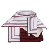 Kit 5 Pçs Coberdrom Casal King Soft Hipercal 400 Fios Dupla Face Vermelho