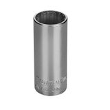 Soquete Estriado Longo Aço Cromo Vanádio 19mm - Encaixe 3/8 Tramontina Pro Tramontina