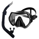 Máscara Mergulho Óculos Proteção Natação Praia Piscina Adulto Juvenil Ajustável Snorkel Respirador Modelo 2