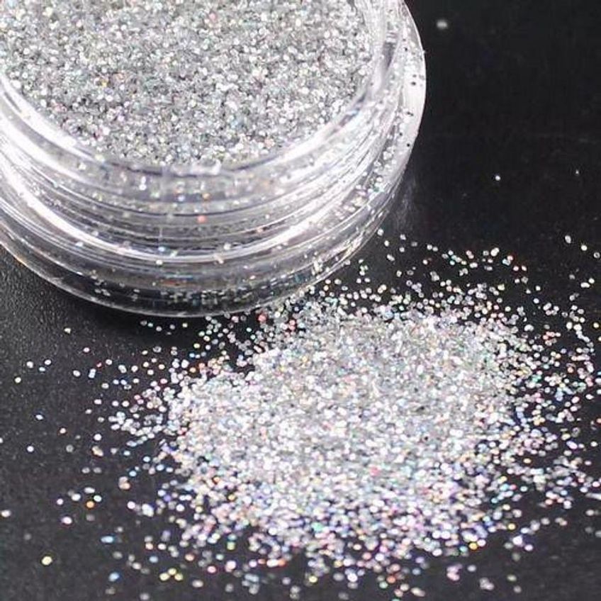 Kit Com 12 Potinhos Com Glitter Fininho Brilho Purpurina Para Unha - imagem 3