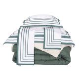 Kit 5 Pçs Coberdrom Casal King Soft Hipercal 400 Fios Dupla Face Verde