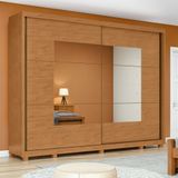 Guarda-roupa Casal 2 Portas 6 Gavetas 100% Mdf Toronto Com Espelho E Com Pés