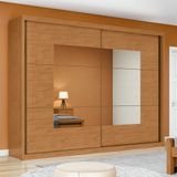 Guarda-roupa Casal 2 Portas 6 Gavetas 100% Mdf Toronto Com Espelho
