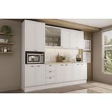 Cozinha Modulada Completa Bella 5 Peças (2aéreos+2balcões+1paneleiro) C5p120 Branco - Carraro
