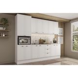 Cozinha Modulada Completa Bella 5 Peças (2aéreos+2balcões+1paneleiro) C5p119 Branco - Carraro