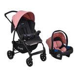 Carrinho Com Bebê Conforto Travel System Ecco Cz Rosa - Burigotto