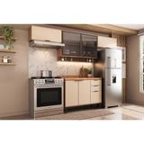 Cozinha Modulada Completa Alpha 4 Peças (3aéreos+1balcão) C4p180 Freijo/off White - Carraro
