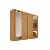 Guarda Roupa 2 Portas De Correr (2 C/ Espelho) E 4 Gavetas Monterey Peroba - Europa