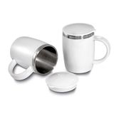 Caneca Térmica Com Tampa - 400ml Para Apreciadores De Café