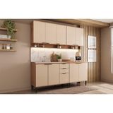 Kit Cozinha Modulada 4 Peças Alpha (2aéreos+2balcões) C4p175 Freijo/off White - Carraro