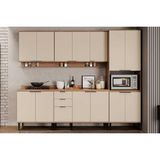 Cozinha Modulada Carraro Alpha Alpha 5 Peças (2aéreos+2balcões+1paneleiro) C5p131 Freijo/off White-carraro