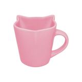 Caneca Gato Rosa: Porcelana Elegante Para Momentos Divertidos E Estilosos