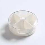 Organizador Portátil De Medicamentos - Estojo Branco Com 4 Compartimentos Para Viagens