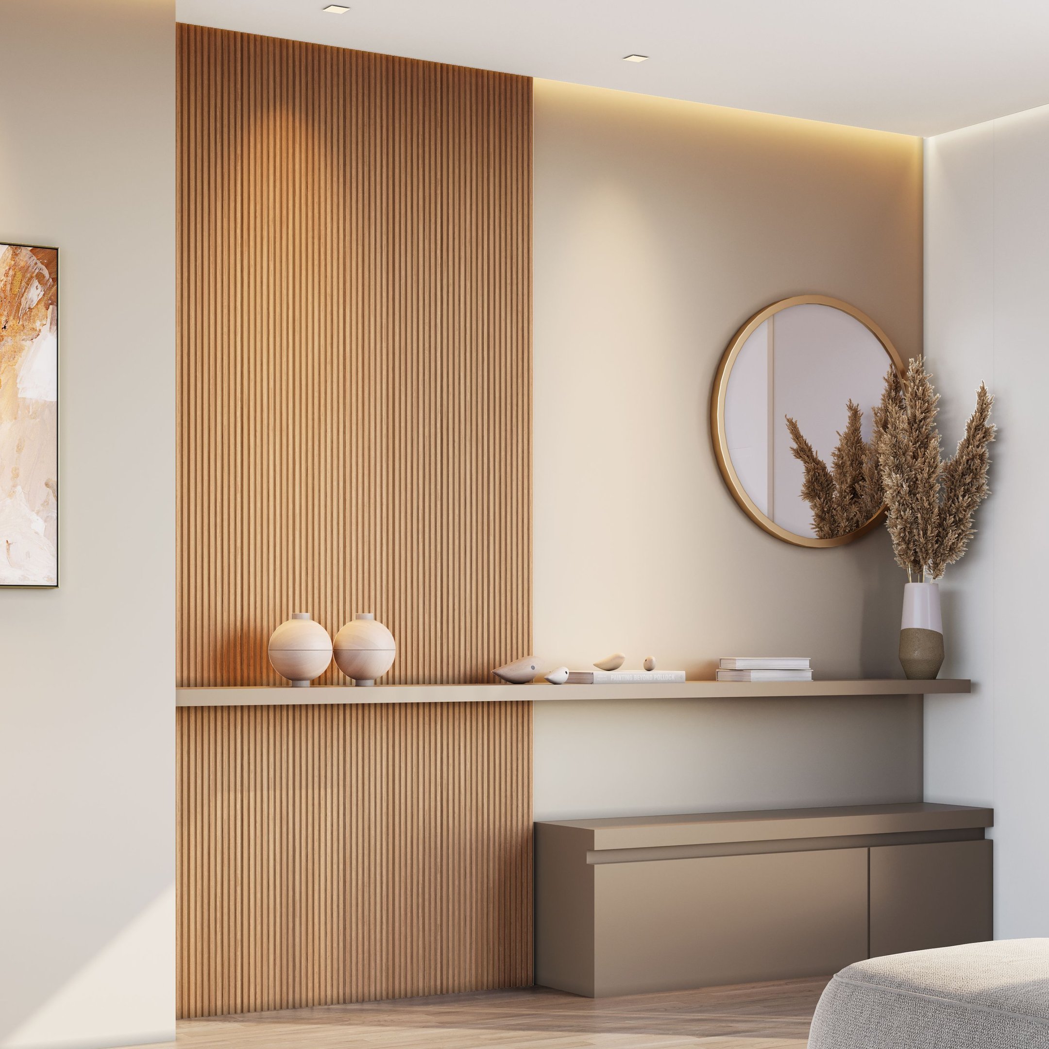 Kit 2 Placas De Painel Ripado Tóquio 250cm X 58cm X 3,3mm Rende 2,9m² Ecorevest Itapuã