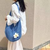 Bolsa De Ombro De Tecido Dada Summer Beach Tote Para Mulheres 49x47cm