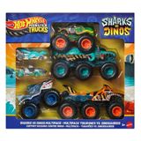 Hot Wheels Monster Trucks Tubarões Vs Dinossauros - Mattel