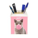 Organizador De Mesa Iluminado Com Design De Gato Decorativo - Cat Ploc Ploc