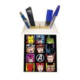 Organizador De Mesa Iluminado Marvel - Heróis Clássicos Em Estilo Funcional