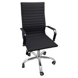 Cadeira Eames Esteirinha Presidente Escritório Boston Eames Alta - Preto Preta