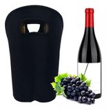 Bolsa Termica 2 Garrafas Porta Vinho Wine Bag Sacola Champanhe Neopreme Acolchoada Portatil Com Alça Luxo