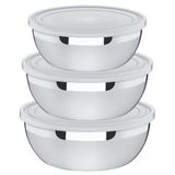 Kit 3 Potes Tramontina Freezinox Inox com Tampa Plástica