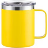 Caneca Copo Térmico Aço Inox 360ml Cerveja Café Bebidas Amarelo