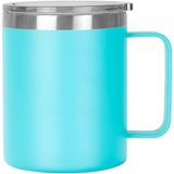 Caneca Copo Térmico Aço Inox 360ml Cerveja Café Bebidas Azul Claro