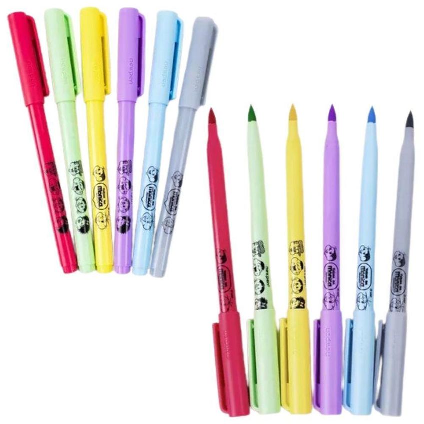Kit Esferográfica + Brush Pen Da Turma Da Mônica - Newpen - imagem 3