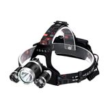 Lanterna De Cabeça 5 Led Recarregável De Longo Alcance Faixa Elástica