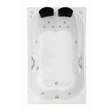 Banheira De Hidromassagem Mondialle Modelo Ascoli Dupla Essencial 170cmx120cmx43cm Em Acrilico Branco