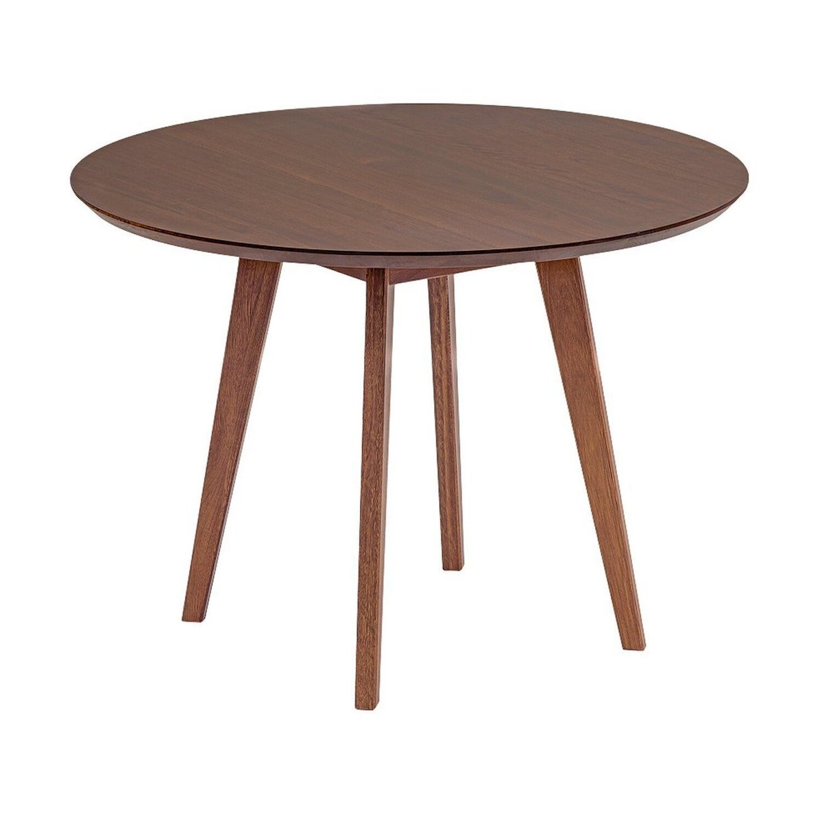 Mesa De Jantar Redonda 105cm X 70cm Ecograndis Vertice Nozes