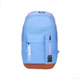 Mochila Unissex Juvenil Cores Escolar Viagem Cor:azul Claro