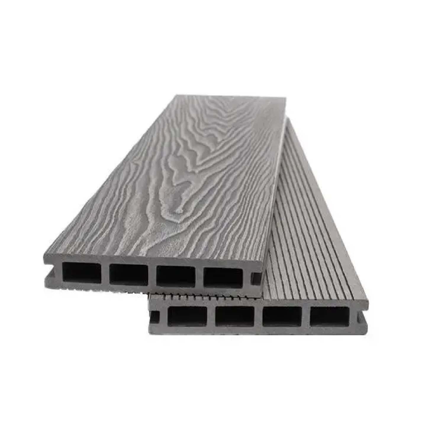 Deck De Madeira Ecológica 290cm X 6cm 2,3cm Espessura Formaco Decor Cinza