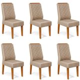 Kit 6 Cadeiras Para Sala De Jantar Lidia Freijó/kraft
